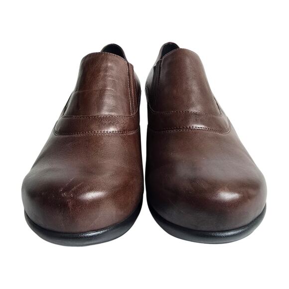 Abeo Colbie Clogs Size 8.5 Brown Leather Comfort Heels Slip Resistant Shoes - Picture 4 of 15